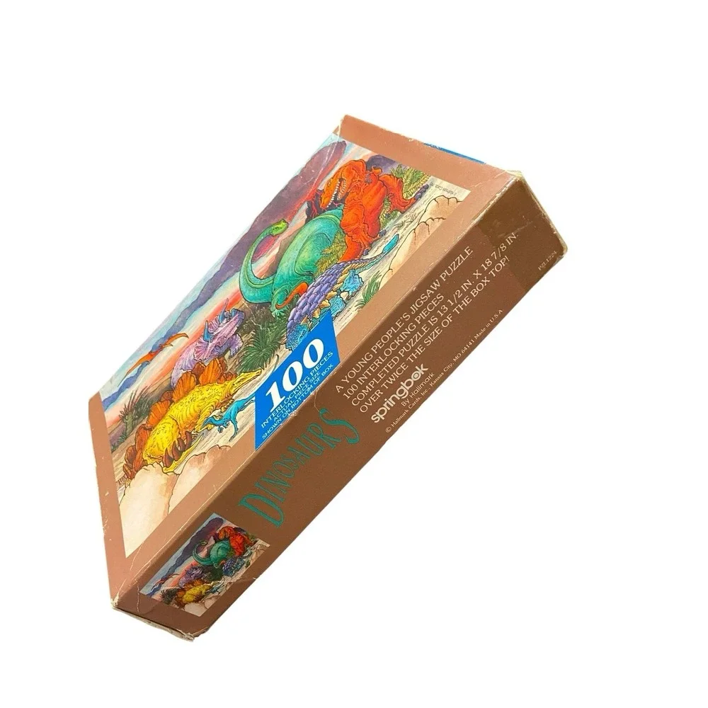 Vintage Springbok Hallmark Dinosaurs 100 Piece Jigsaw Puzzle Complete